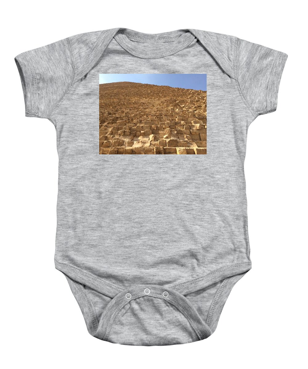 Giza Baby Onesie featuring the photograph Great Pyramid #1 by Trevor Grassi