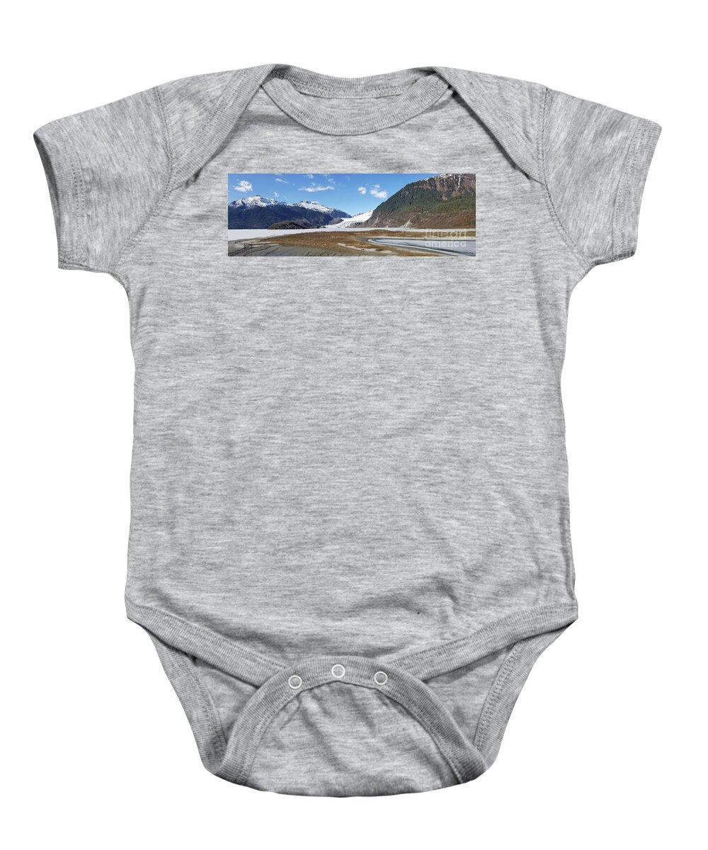 #juneau Baby Onesie featuring the photograph Mendenhall Lake in the Spring by Charles Vice