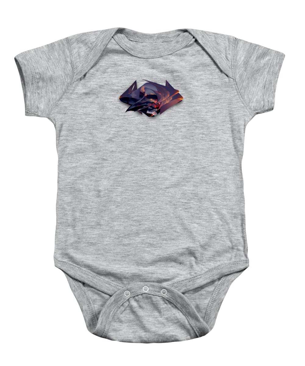 Horizontal Abstract Baby Onesie featuring the mixed media Natural Wonder #1 by Marvin Blaine