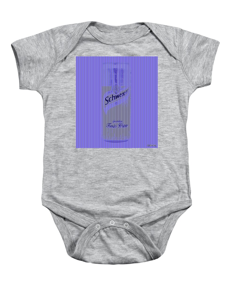 Simultaneous Contrast Baby Onesie featuring the mixed media No Blue, 2013 #1 by Gianni Sarcone