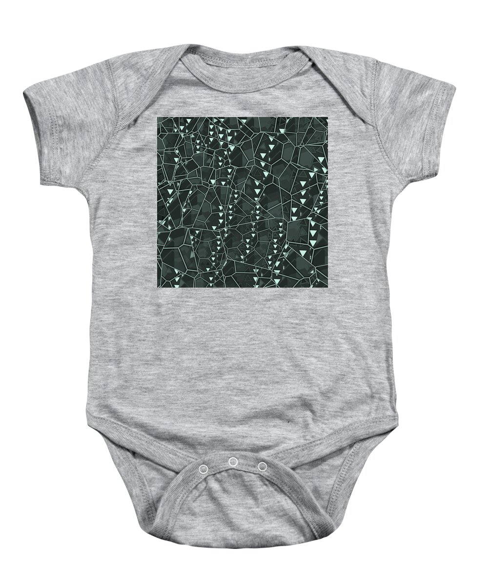 Abstract Baby Onesie featuring the digital art Pattern 12 by Marko Sabotin