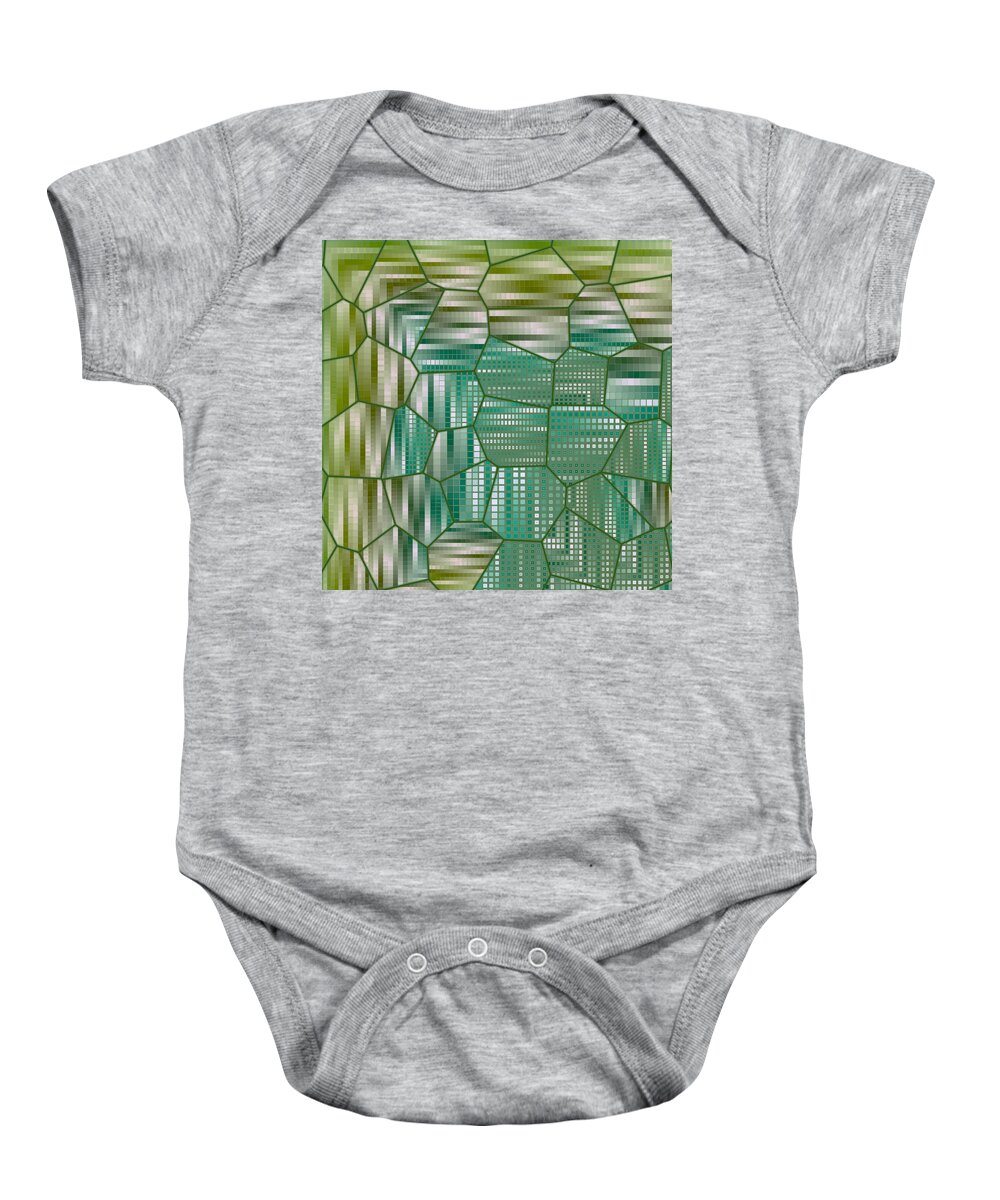 Abstract Baby Onesie featuring the digital art Pattern 15 #1 by Marko Sabotin