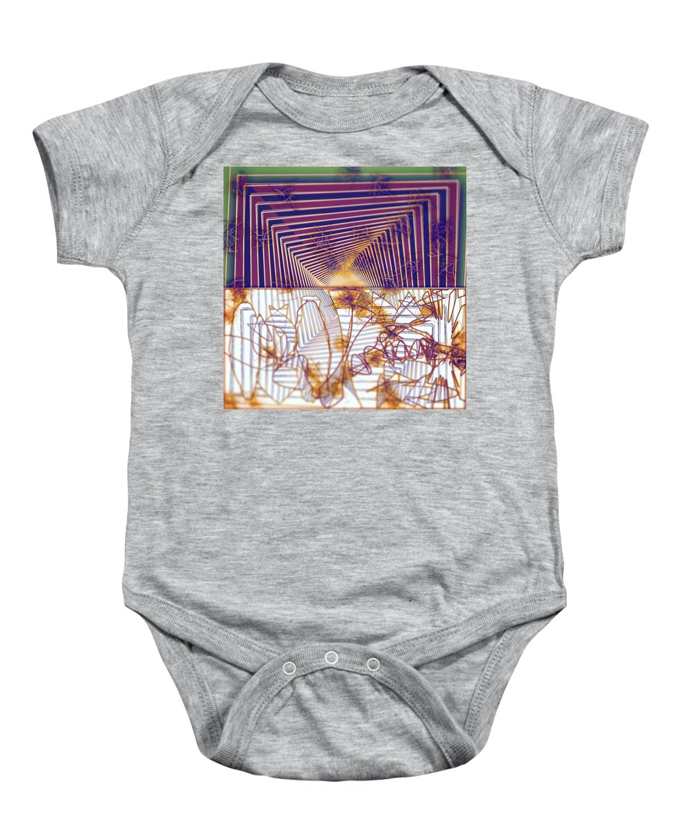 Abstract Baby Onesie featuring the digital art Pattern 56 #1 by Marko Sabotin