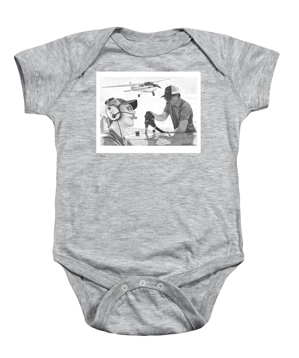 Slade Martin Baby Onesie featuring the drawing Slade Martin by Chris Brown