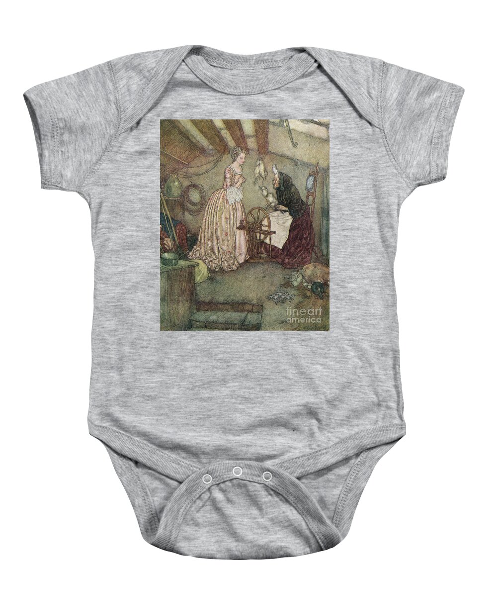 18th Century Baby Onesie featuring the drawing Sleeping Beauty, c1915 #1 by Edmund Dulac