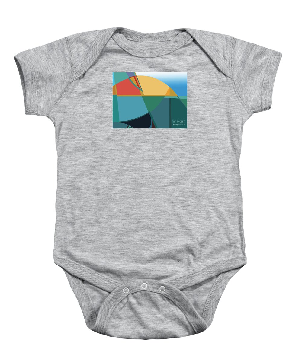 Sun Baby Onesie featuring the painting Sunrise #1 by Jacqueline Shuler