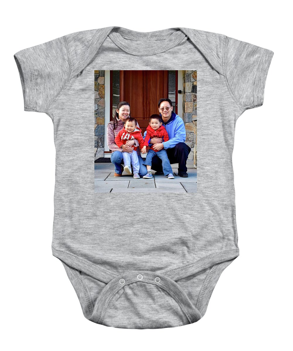 Family Baby Onesie featuring the photograph The Chen Family #1 by Monika Salvan