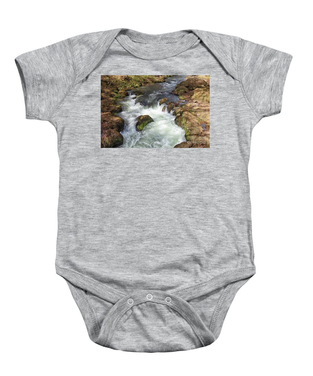 Impressionism Baby Onesie featuring the photograph Fall colors of Nikko Japan #166 by Kiran Joshi