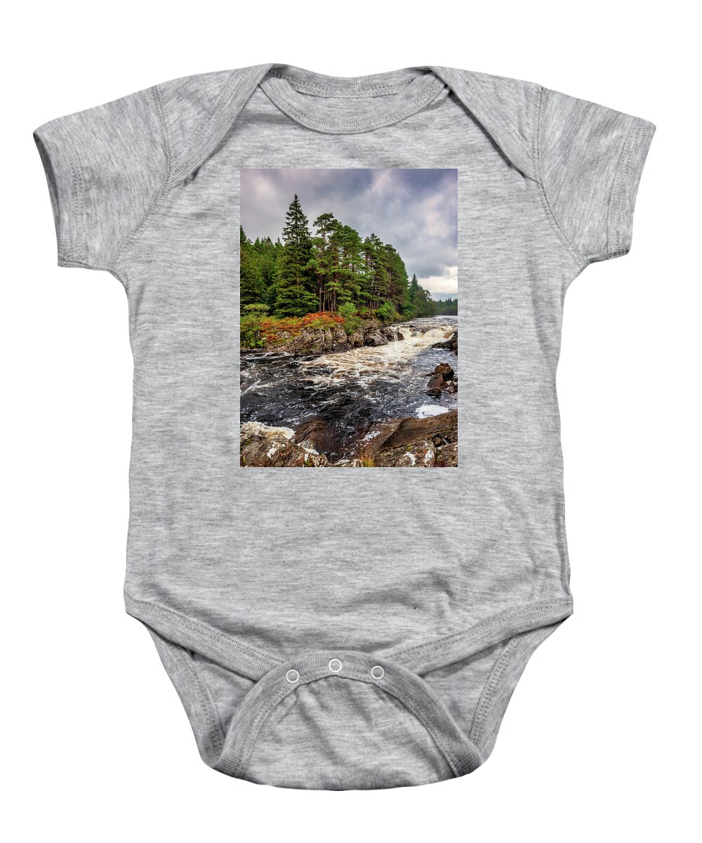 Firs Baby Onesie featuring the photograph Glen Orchy, Scotland #2 by Mark Llewellyn