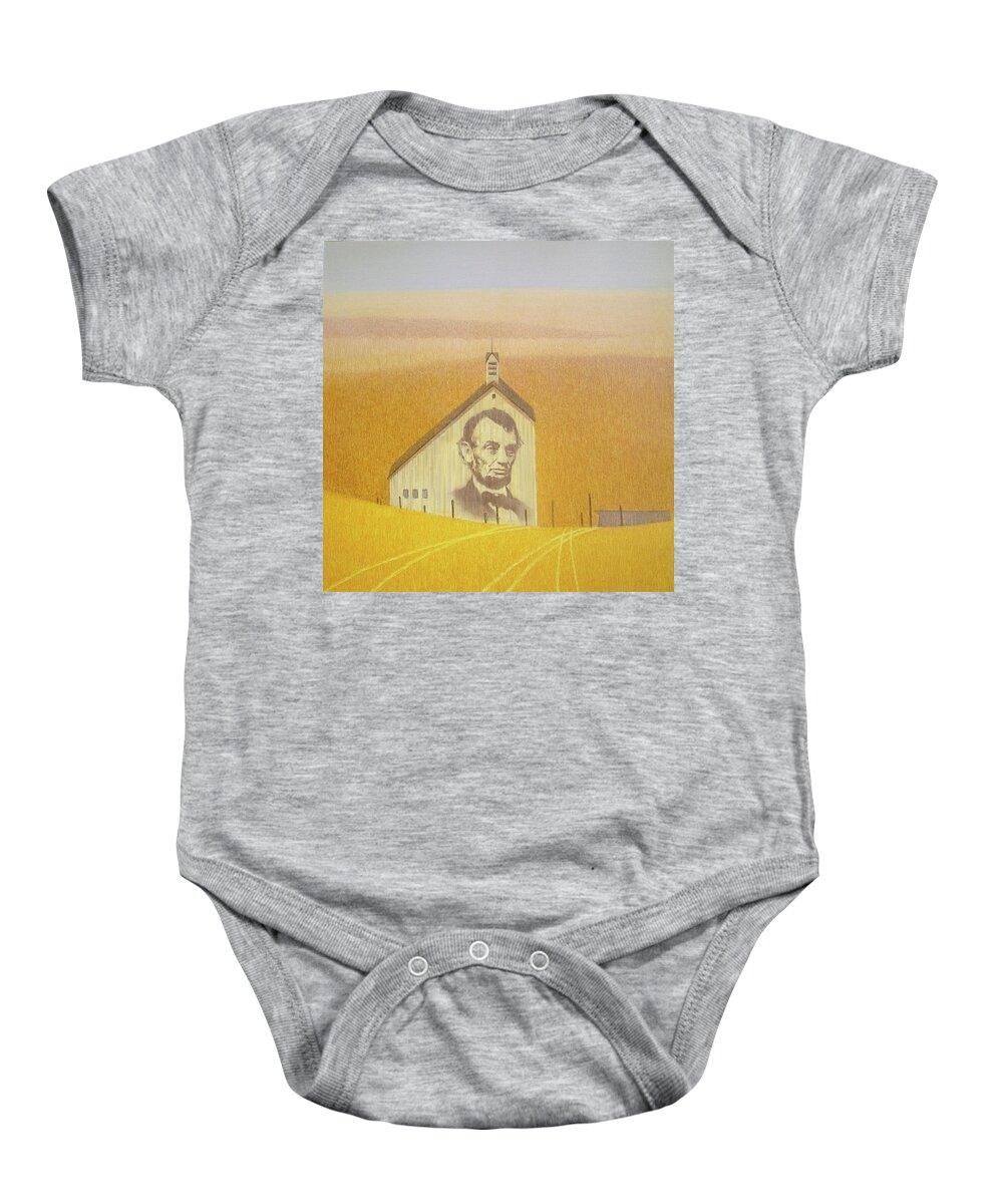 Realism Baby Onesie featuring the painting Golden Autumn #2 by Zusheng Yu