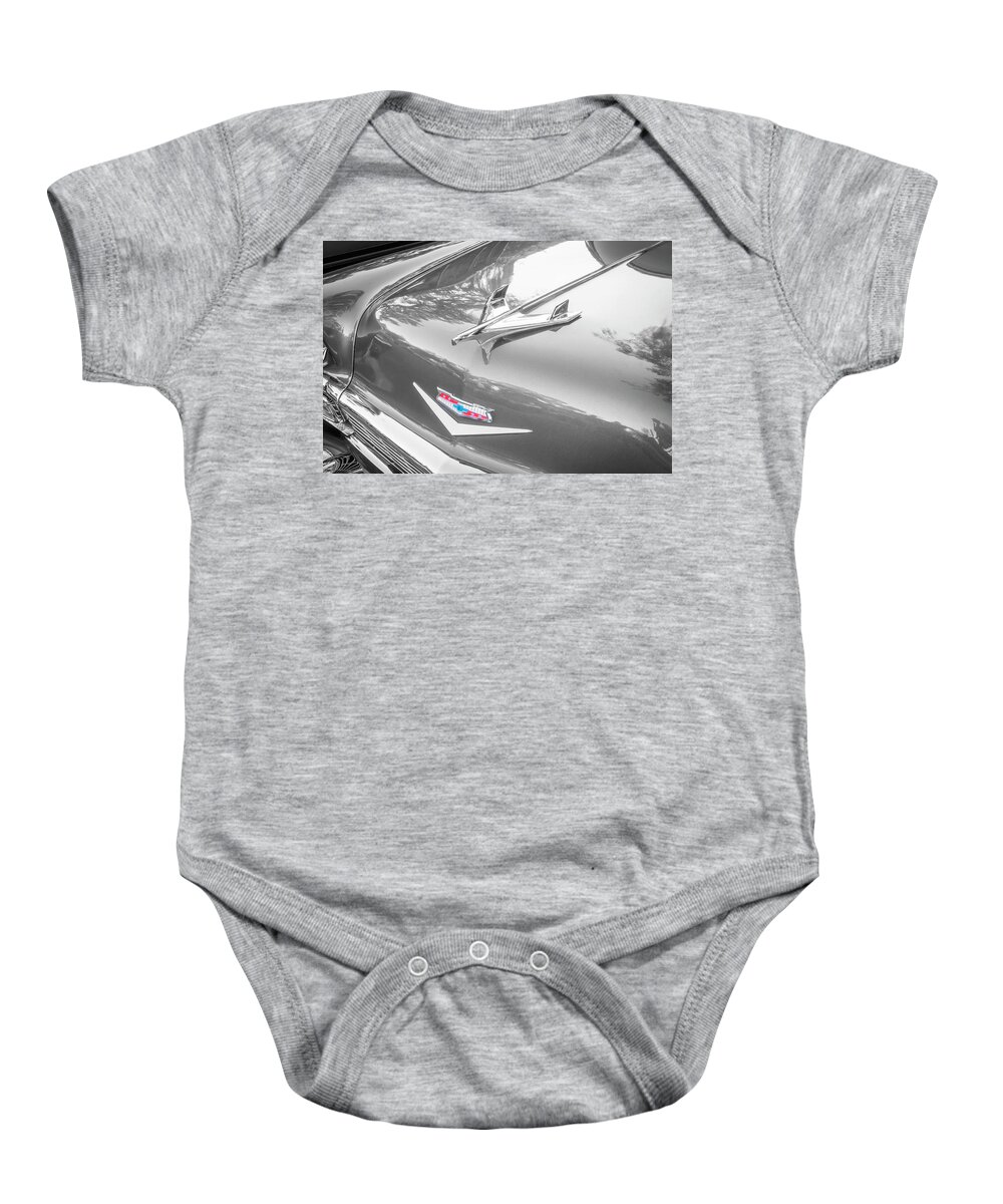2008 White Ford Mustang Gt Cs California Special Baby Onesie featuring the photograph 2008 White Ford Mustang GT CS California Special X127 #2008 by Rich Franco