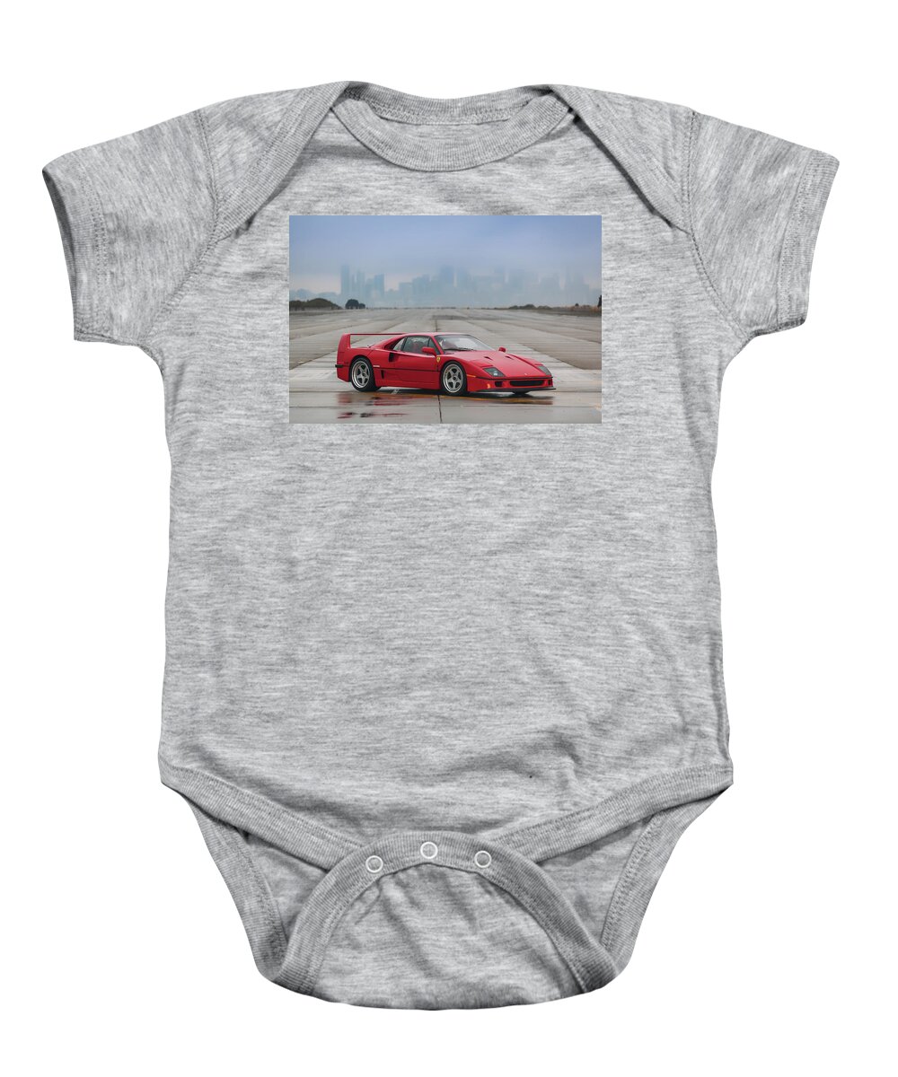 Ferrari Baby Onesie featuring the photograph #Ferrari #F40 #Print #27 by ItzKirb Photography