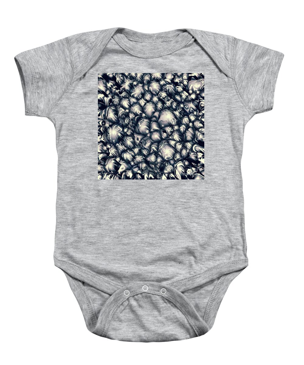 Abstract Baby Onesie featuring the digital art Abstract Chaos #3 by Phil Perkins