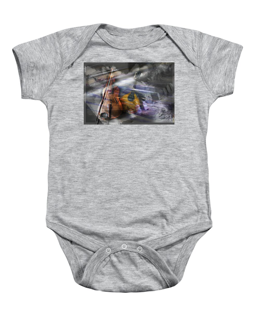 Music Baby Onesie featuring the digital art 3 Piece by Deb Nakano