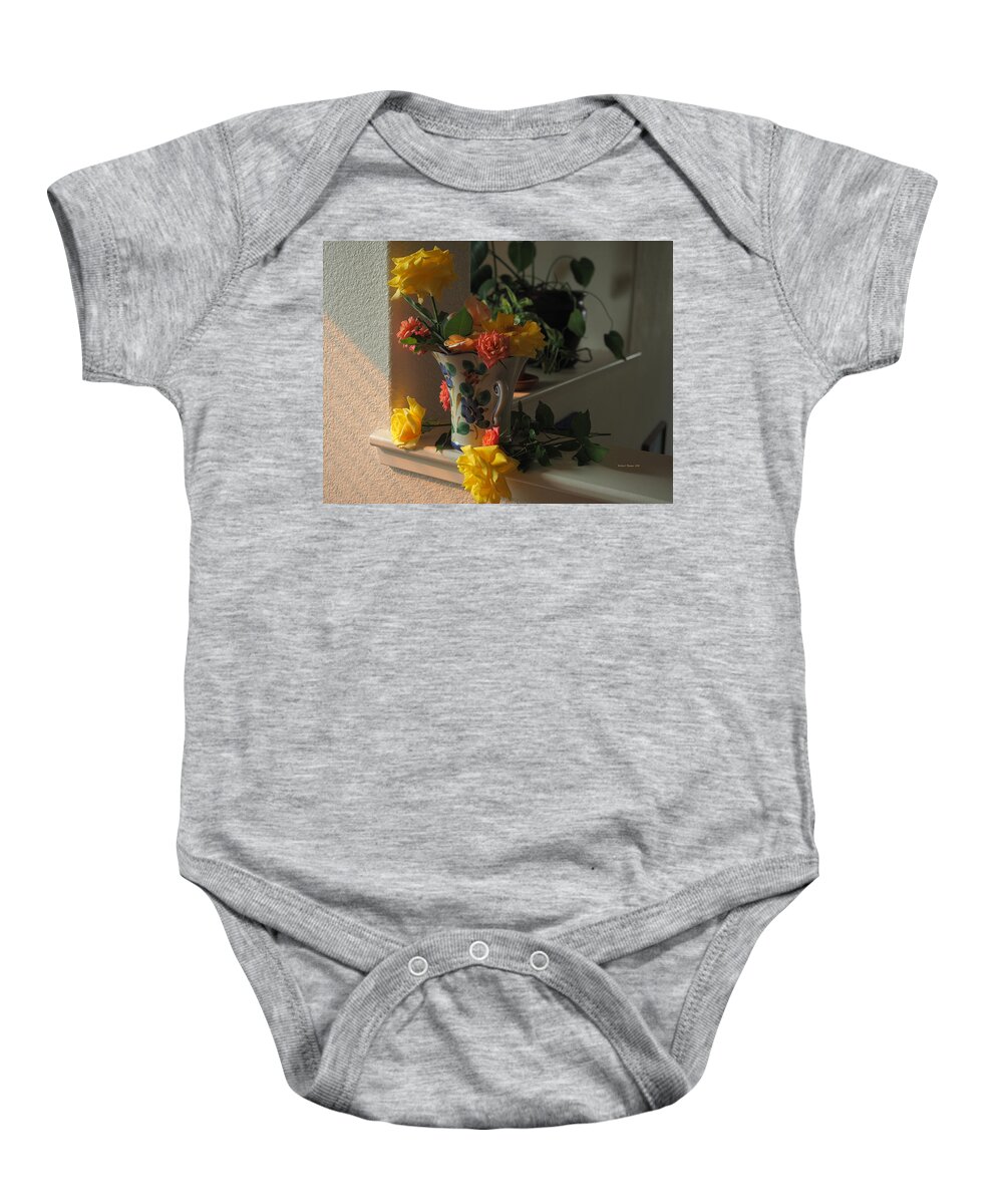 Rose Baby Onesie featuring the photograph Floral Still Life #4 by Richard Thomas