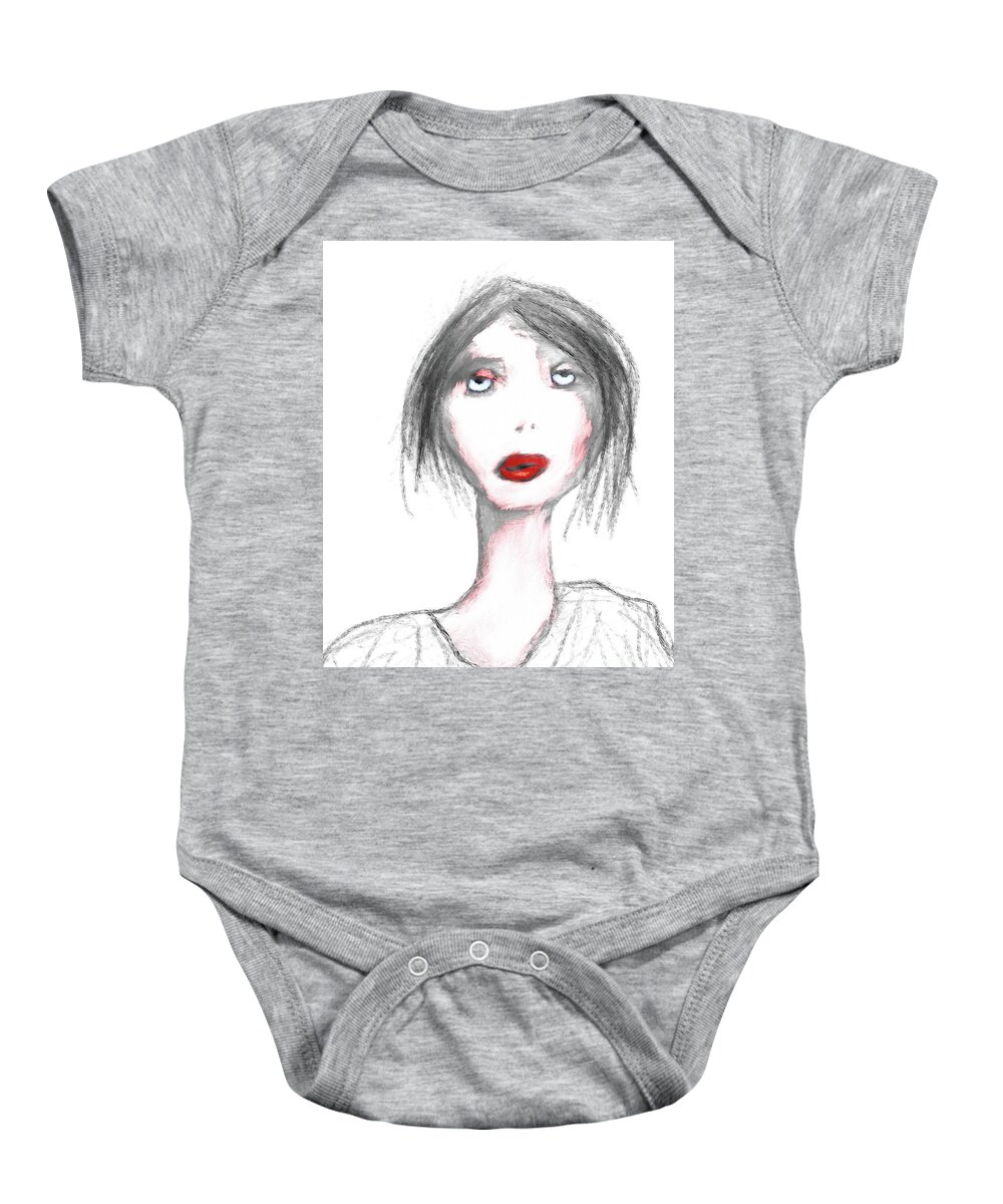 Geometry Baby Onesie featuring the painting 41221 B by Bill Owen