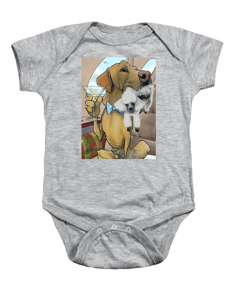 5838 Baby Onesie featuring the drawing 5838 Karl by John LaFree