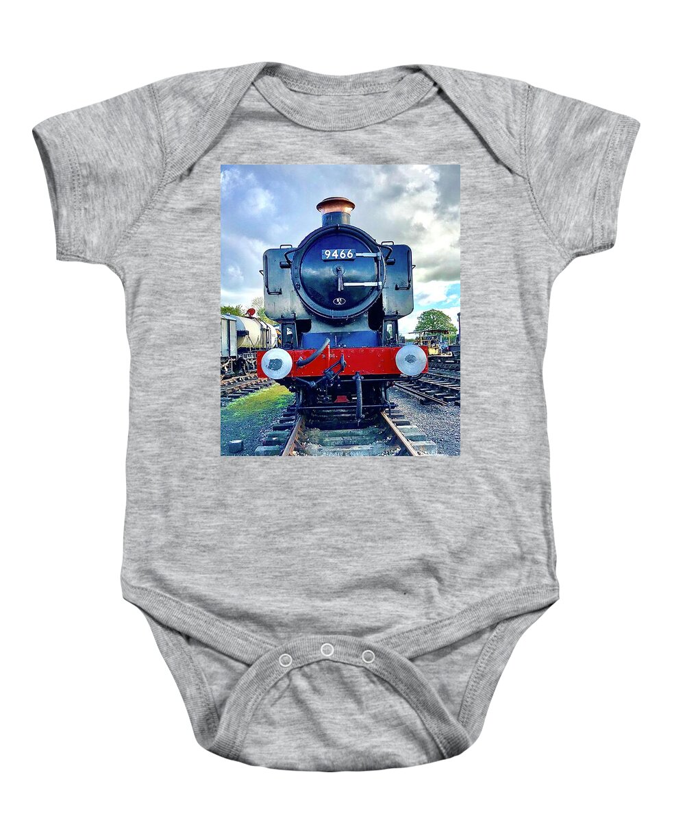 Great Western Railway Baby Onesie featuring the photograph GWR 94XX Class 0-6-0 Pannier Tank No.9466 by Gordon James