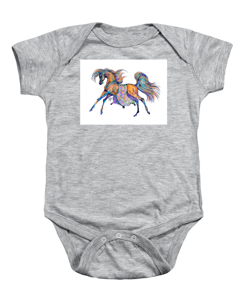 Arabian Baby Onesie featuring the digital art A Gift for Zeina by Stacey Mayer