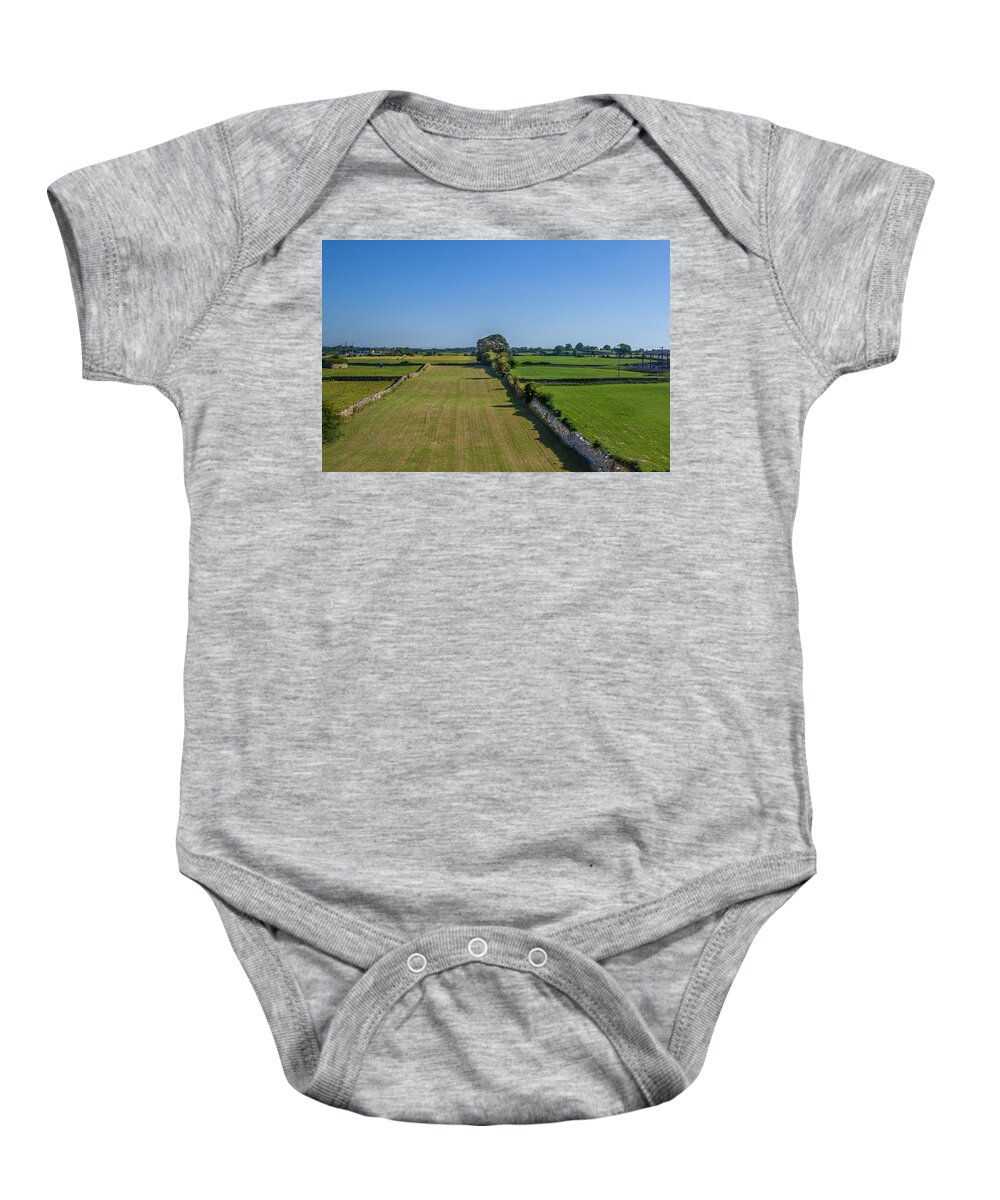 Landscape Baby Onesie featuring the photograph A Grassy Path by Edward Shmunes