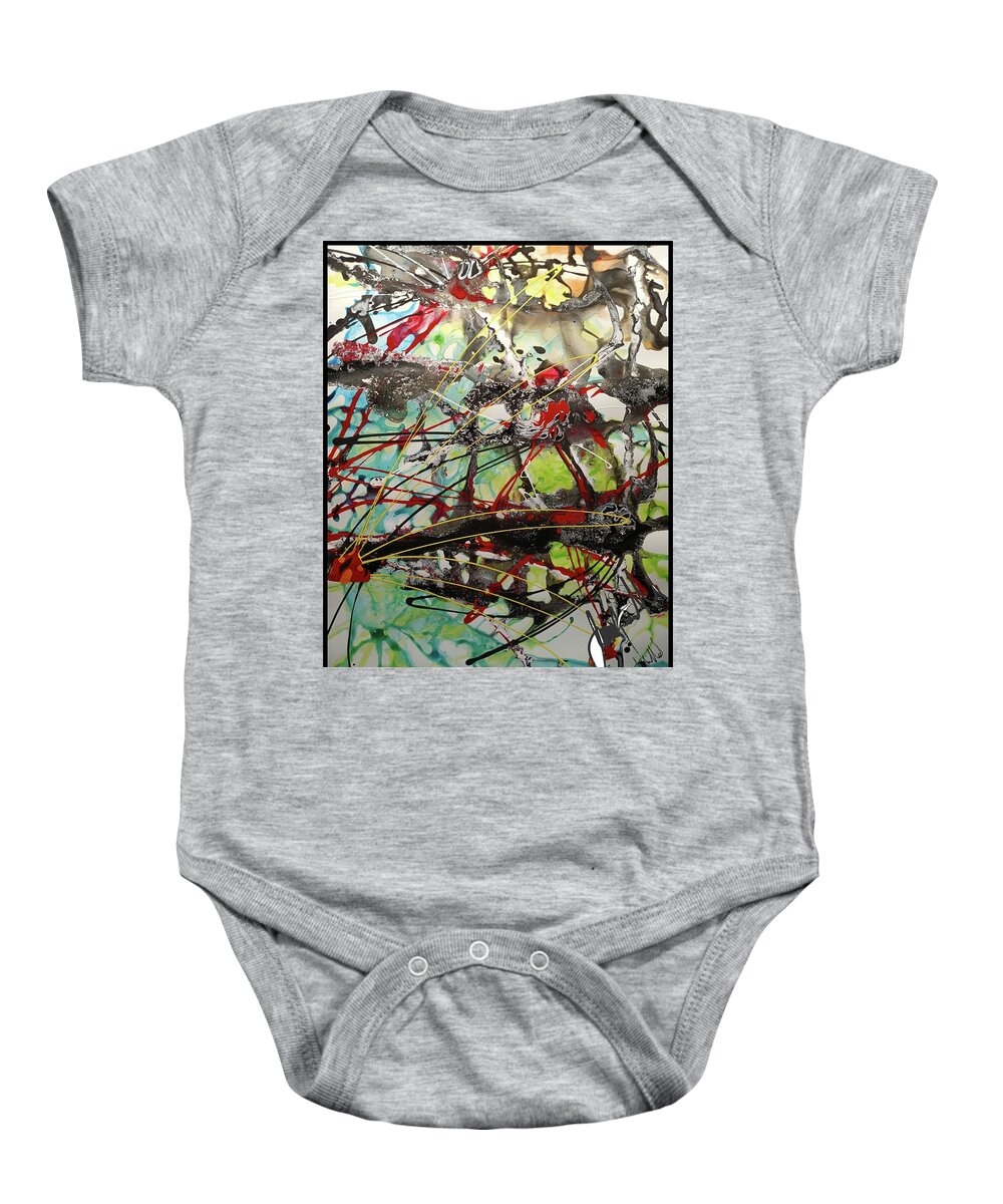  Baby Onesie featuring the painting A Lot Of Nerve by Jimmy Williams