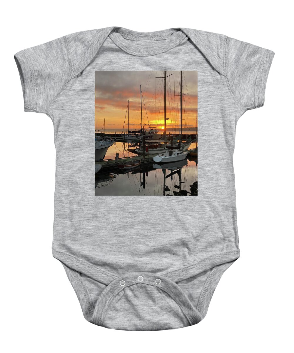 Sunrise Baby Onesie featuring the photograph A New Day by Jerry Abbott