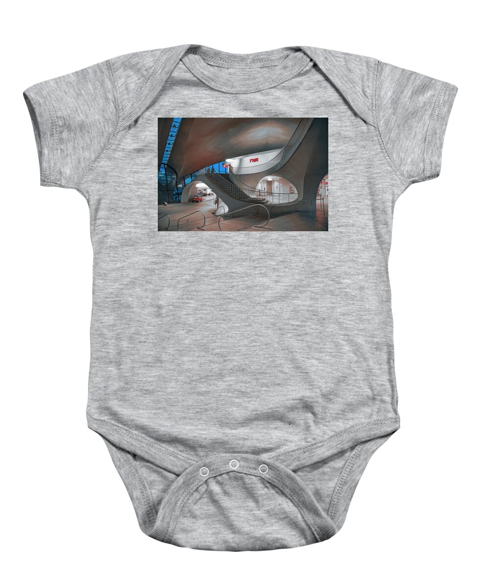 Airport Baby Onesie featuring the photograph A Terminal at JFK Inside by Matthew Bamberg
