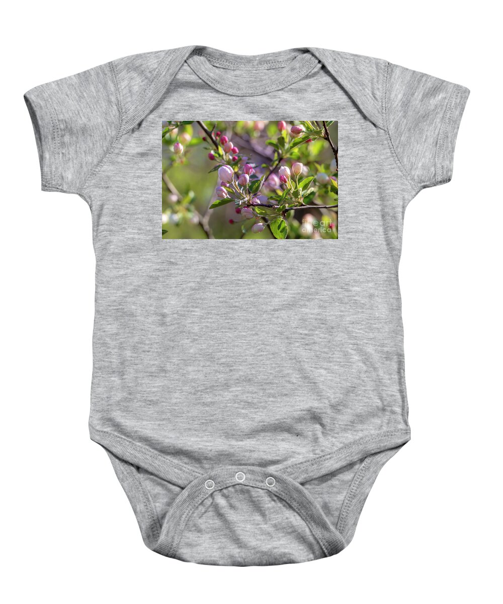 Pink Baby Onesie featuring the photograph A Touch of Pink by Sandra J's