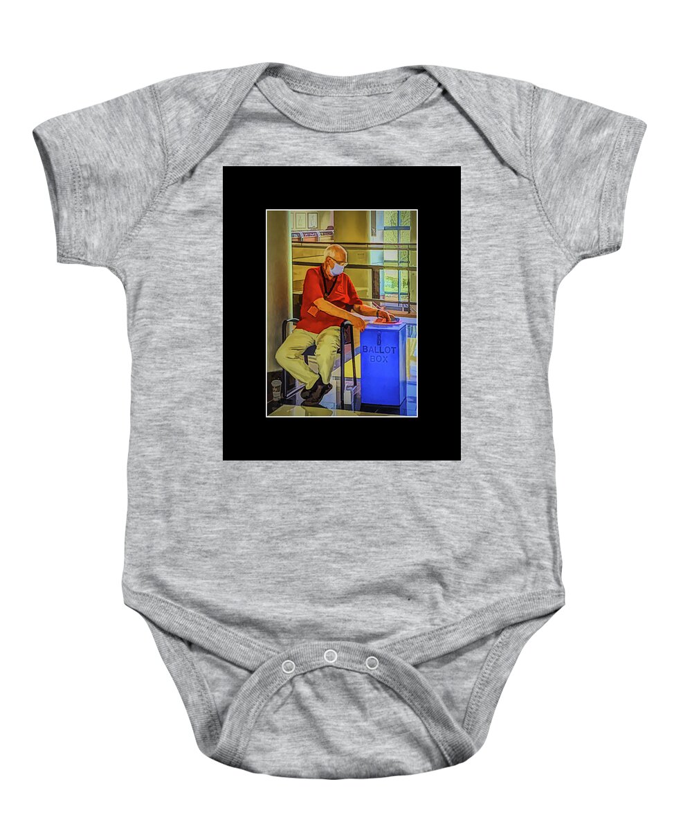 Voting Baby Onesie featuring the photograph Absentee Ballot 2020 by Georgette Grossman