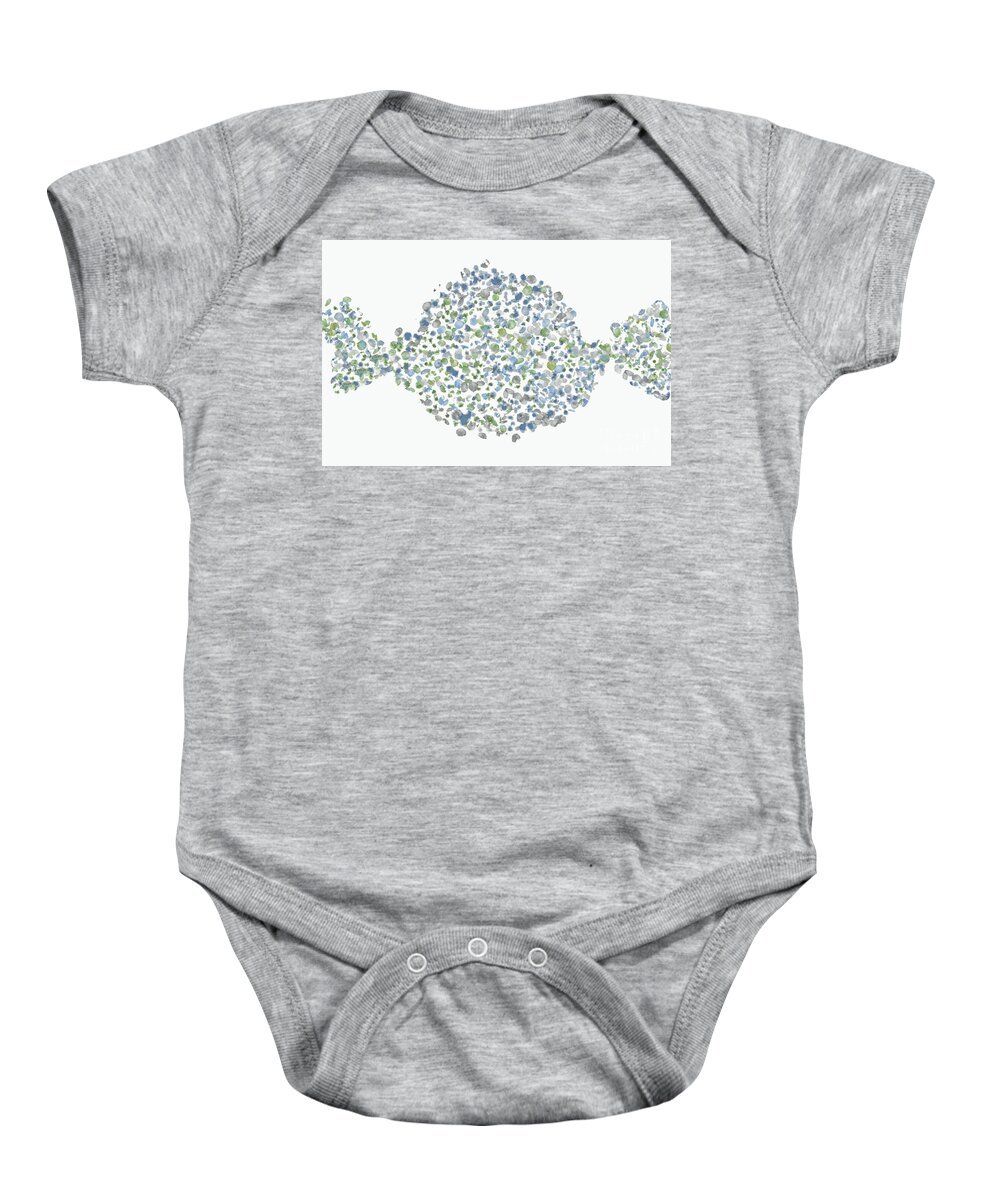 Blue Baby Onesie featuring the digital art Abstract After-Dinner Mint by Bentley Davis