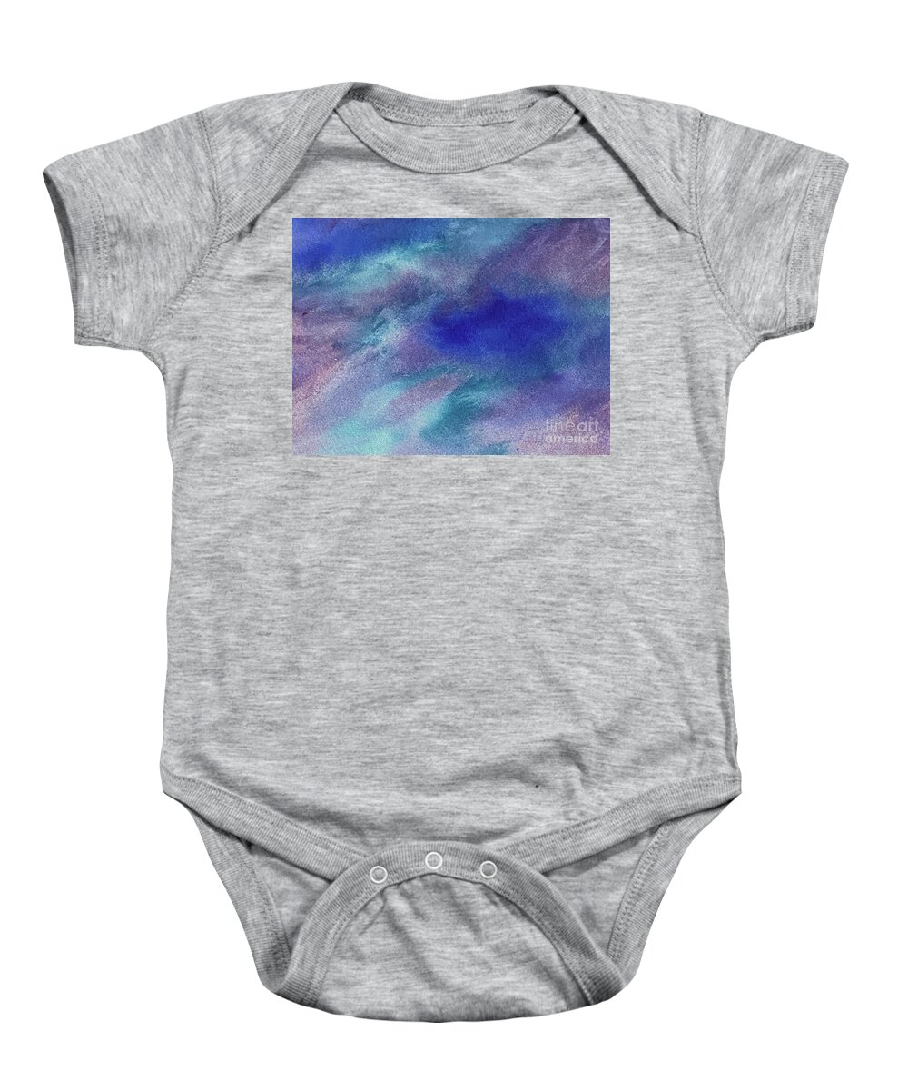 Clouds Baby Onesie featuring the painting Abstract Clouds by Lisa Neuman