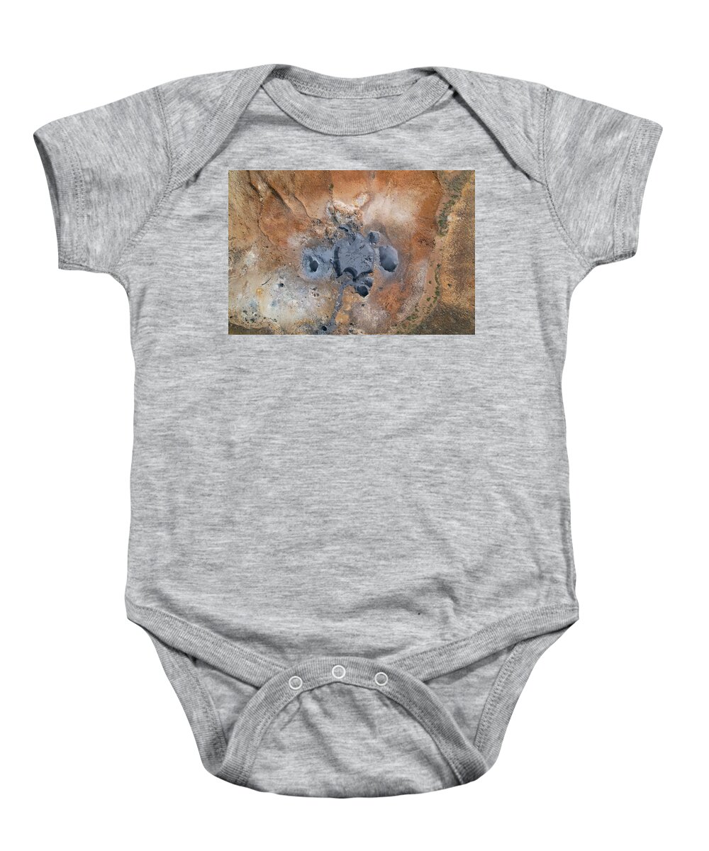 Abstract Baby Onesie featuring the photograph Abstract Iceland Krysuvik by William Kennedy