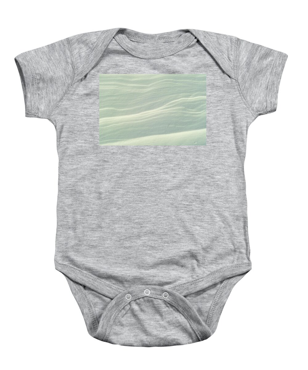 Abstract Baby Onesie featuring the photograph Abstract Snow 1 by Theresa Fairchild