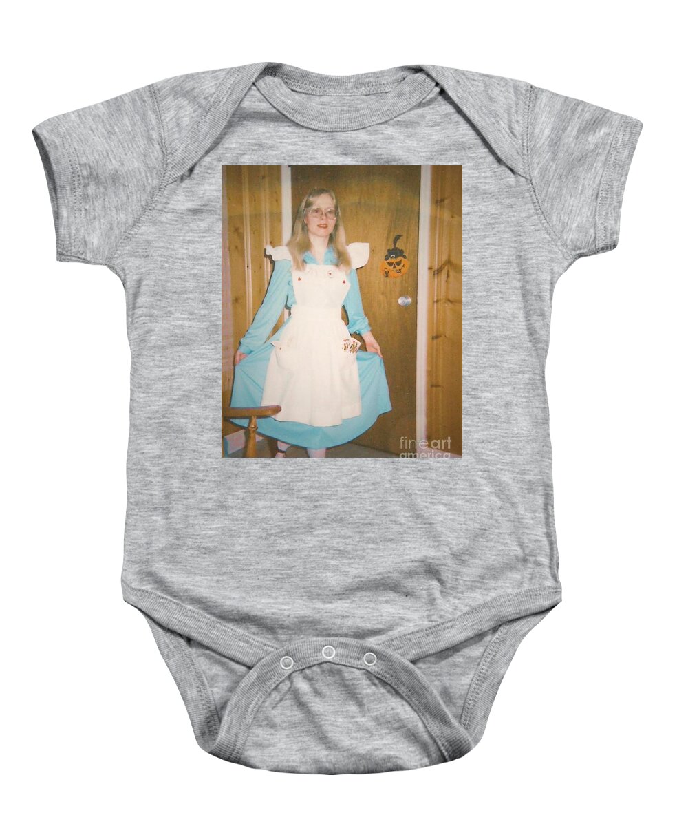 Costume Baby Onesie featuring the photograph Alice In Wonderland Costume by Denise F Fulmer