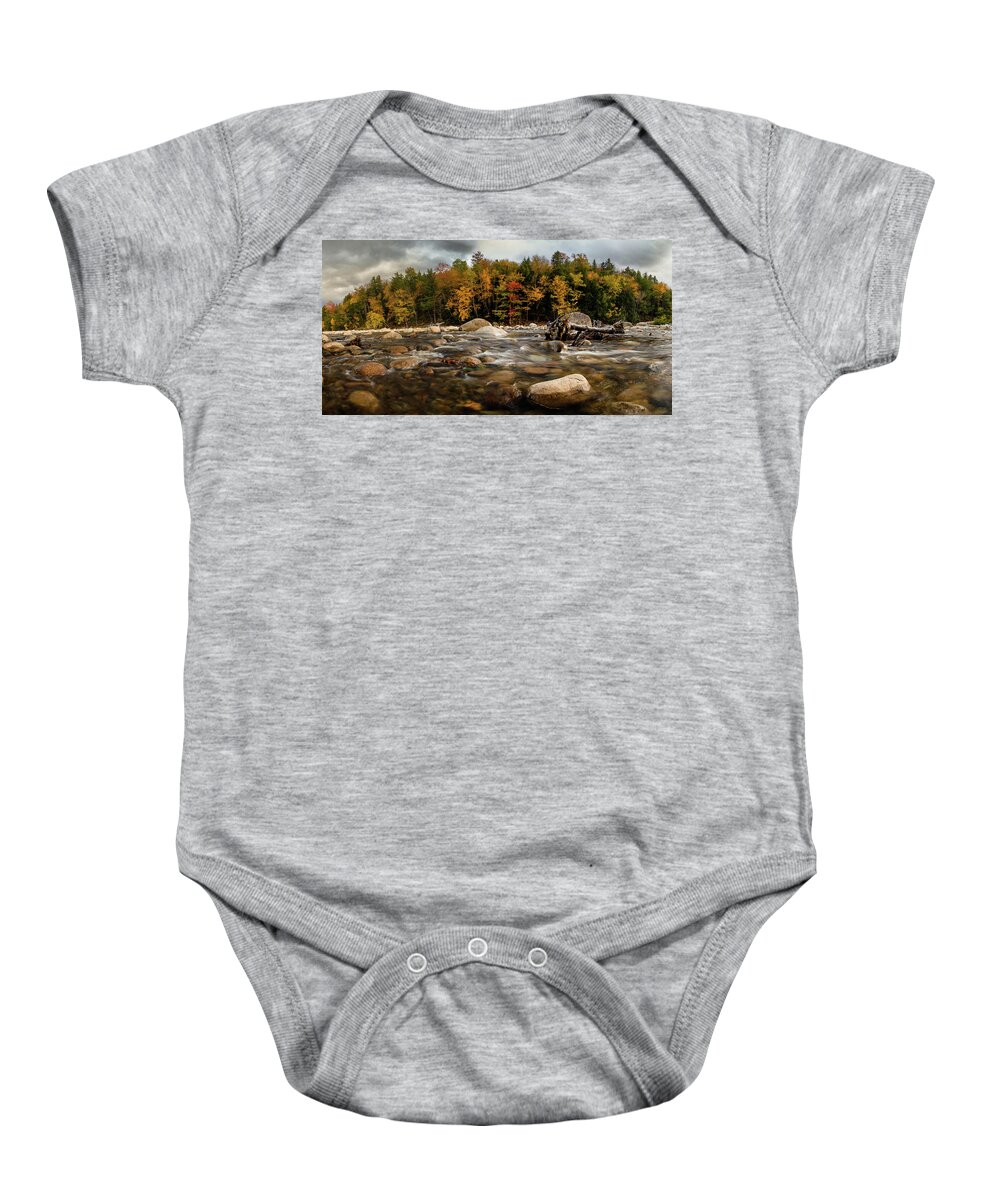 New Baby Onesie featuring the photograph An Afternoon on the Pemigewasset II by William Dickman