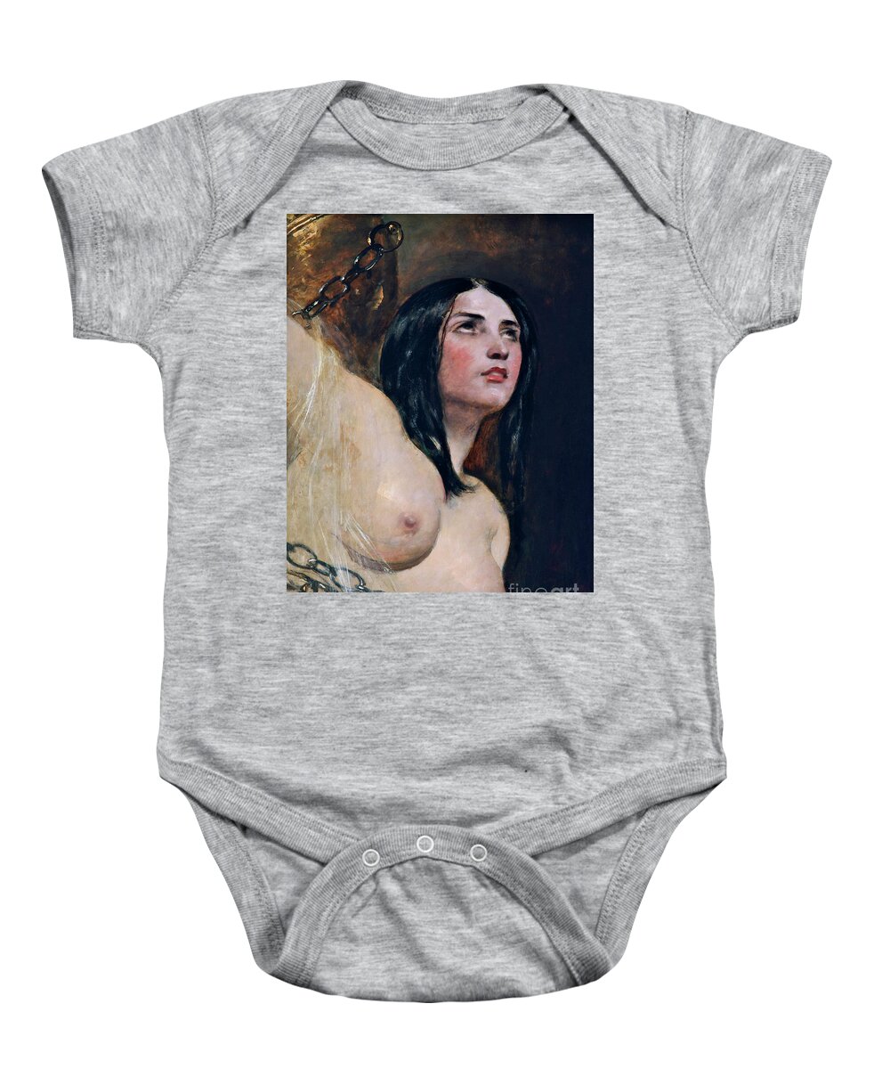 Andromeda Baby Onesie featuring the painting Andromeda by William Etty