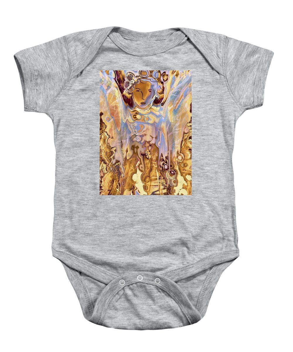 Angels Baby Onesie featuring the painting Angel Of Light by Natalie Holland
