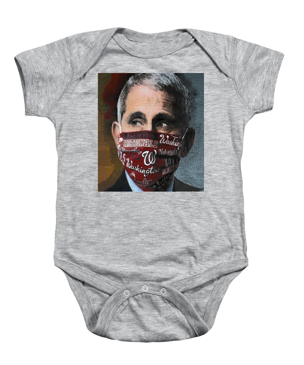 Portraits Baby Onesie featuring the digital art Anthony Fauci, M.D by Rafael Salazar