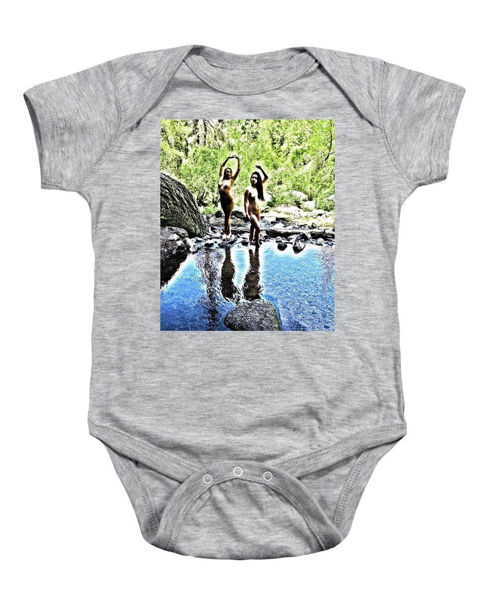 Girls Nude Baby Onesie featuring the photograph Artists Nude Models by Robert WK Clark