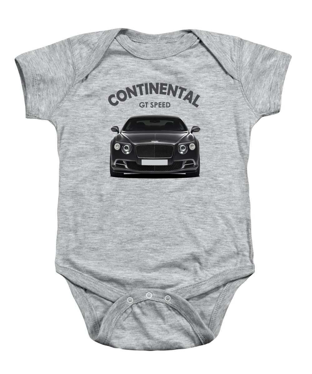 Bentley Continental Gt Baby Onesie featuring the photograph The Continental GT by Mark Rogan
