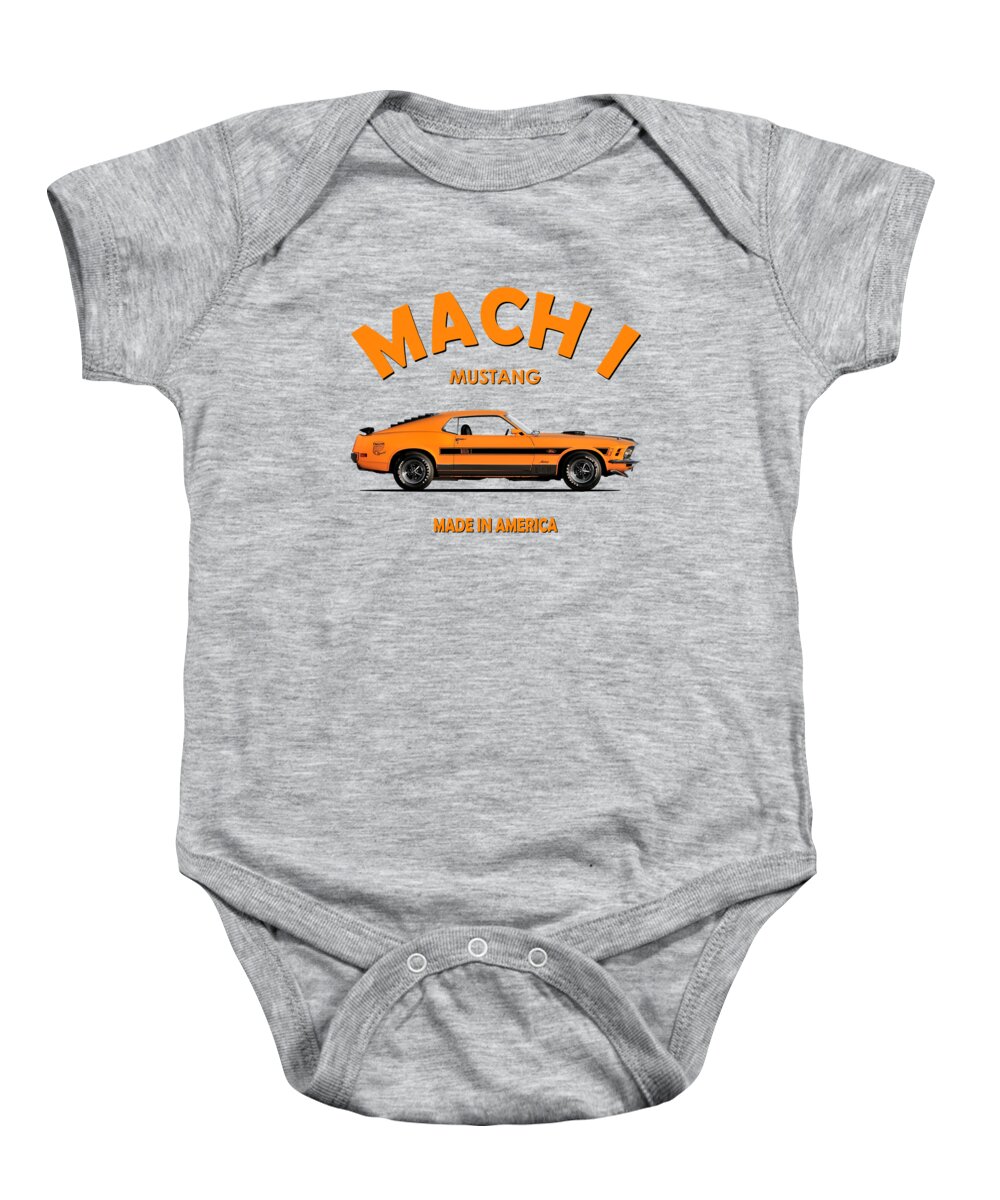Ford Mustang Mach 1 Baby Onesie featuring the photograph Mustang Mach 1 by Mark Rogan