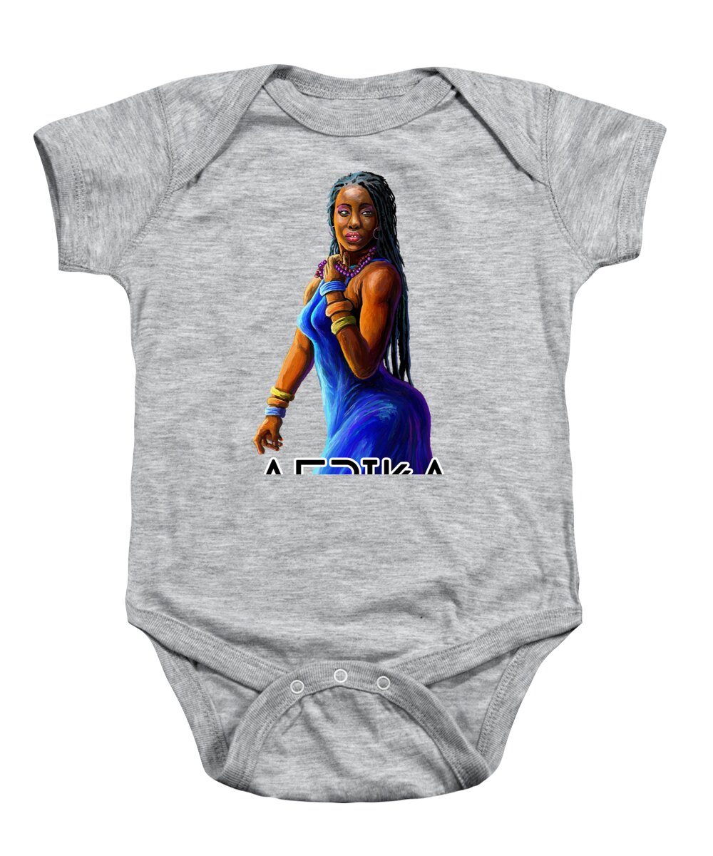 Sexy Baby Onesie featuring the painting African Woman by Anthony Mwangi