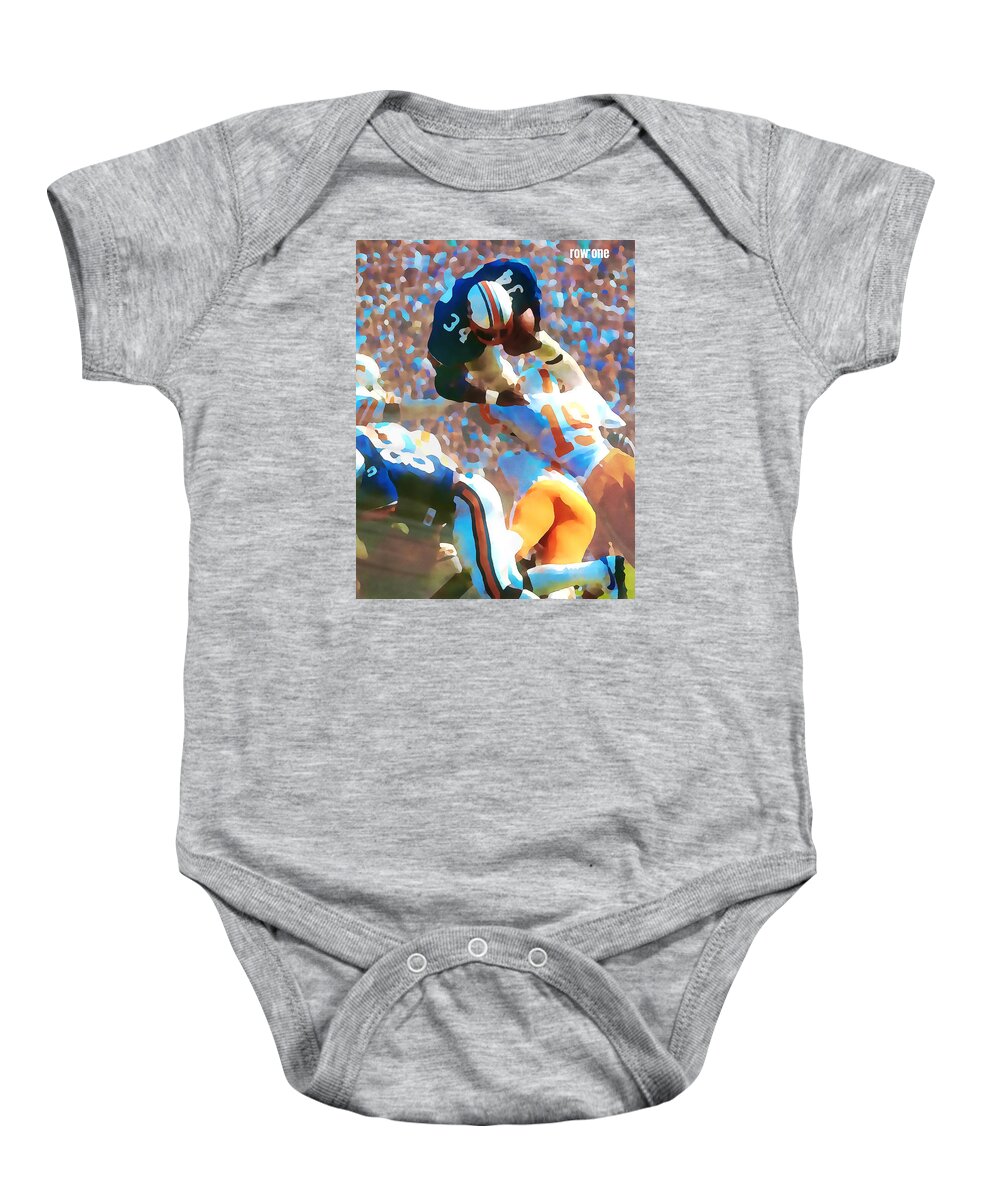 Auburn Baby Onesie featuring the mixed media Touchdown Auburn by Row One Brand