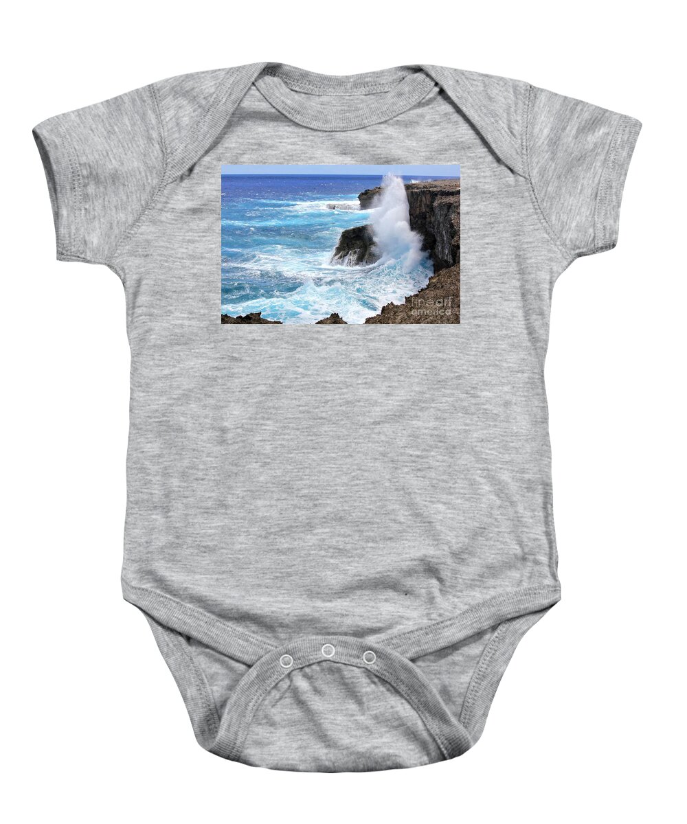 Waves Baby Onesie featuring the photograph Furious #1 by On da Raks
