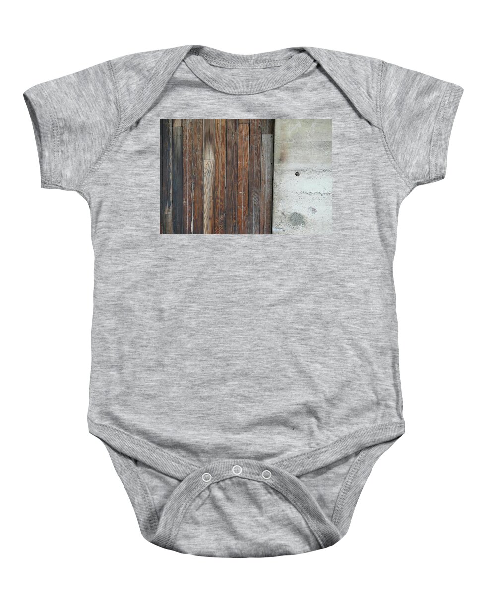 Barn Door Baby Onesie featuring the photograph Ashland Warehouse Door by John Parulis