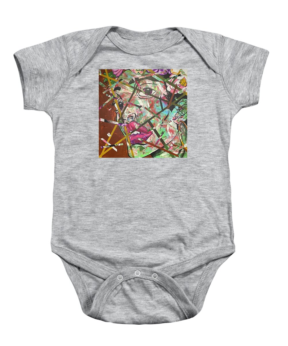 Abstract Expression Baby Onesie featuring the mixed media Autumn Jackson by Julius Hannah