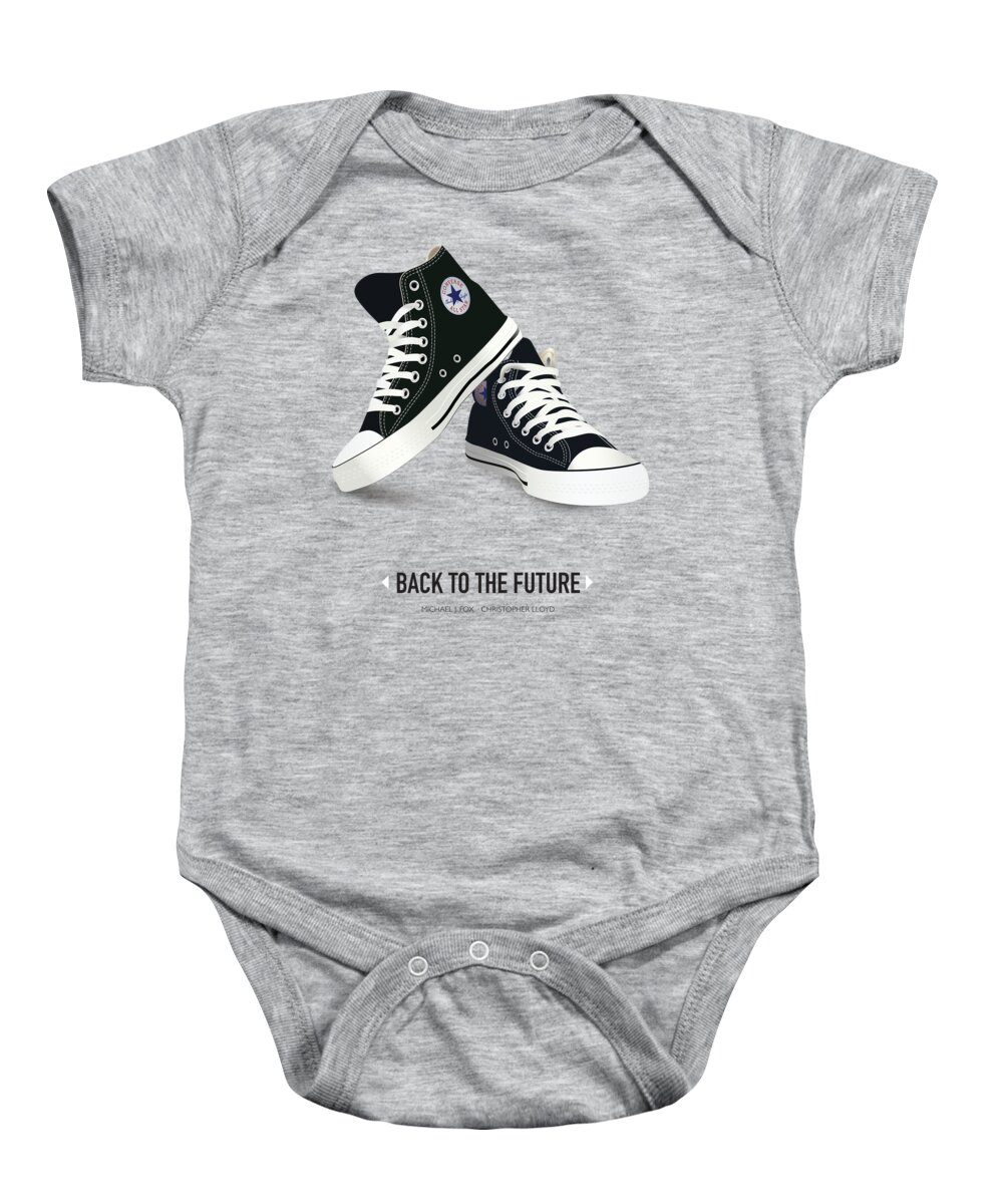 Back To The Future Baby Onesie featuring the digital art Back to the Future - Alternative Movie Poster by Movie Poster Boy