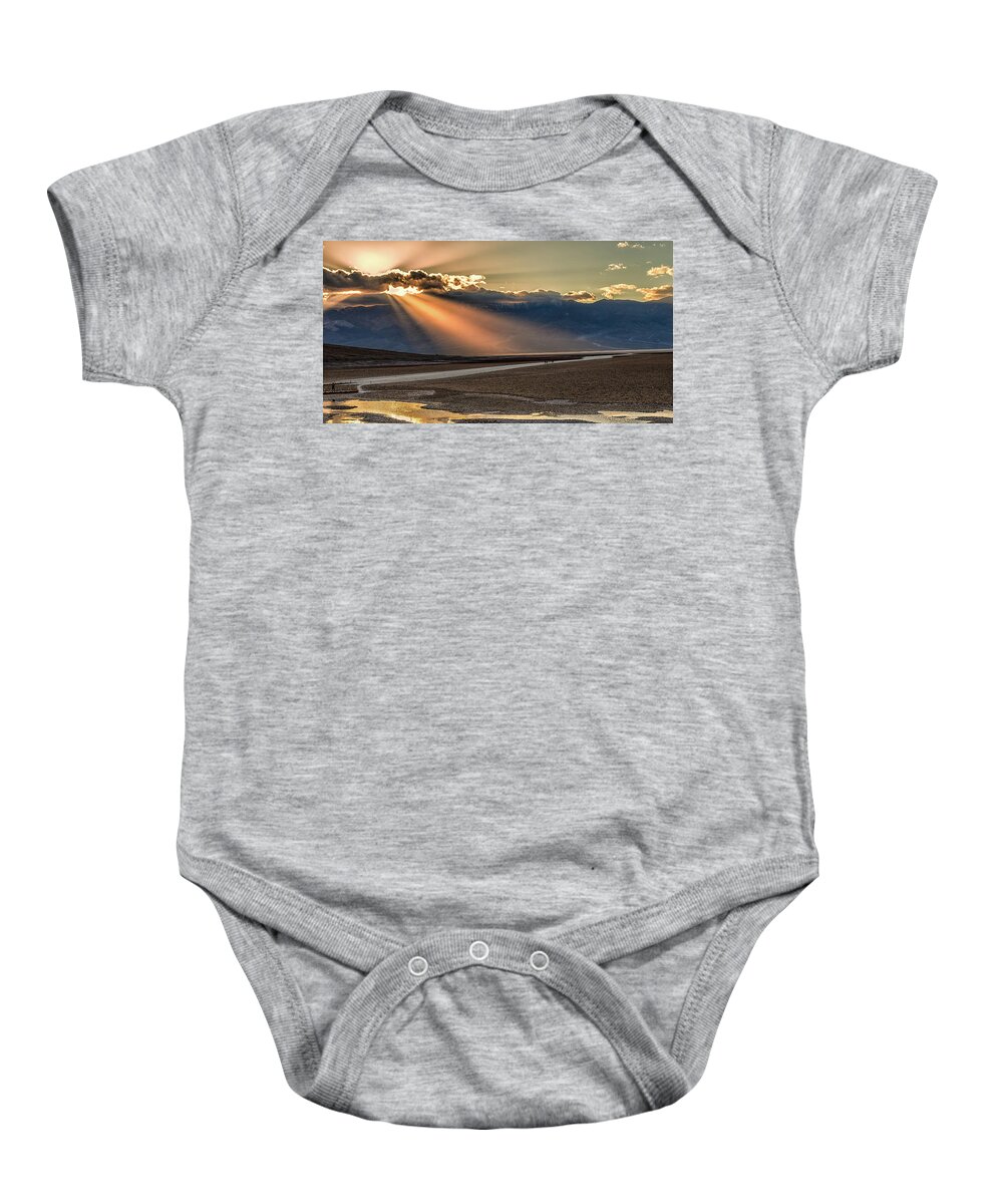  Baby Onesie featuring the photograph Badwater Basin Death Valley by Michael W Rogers