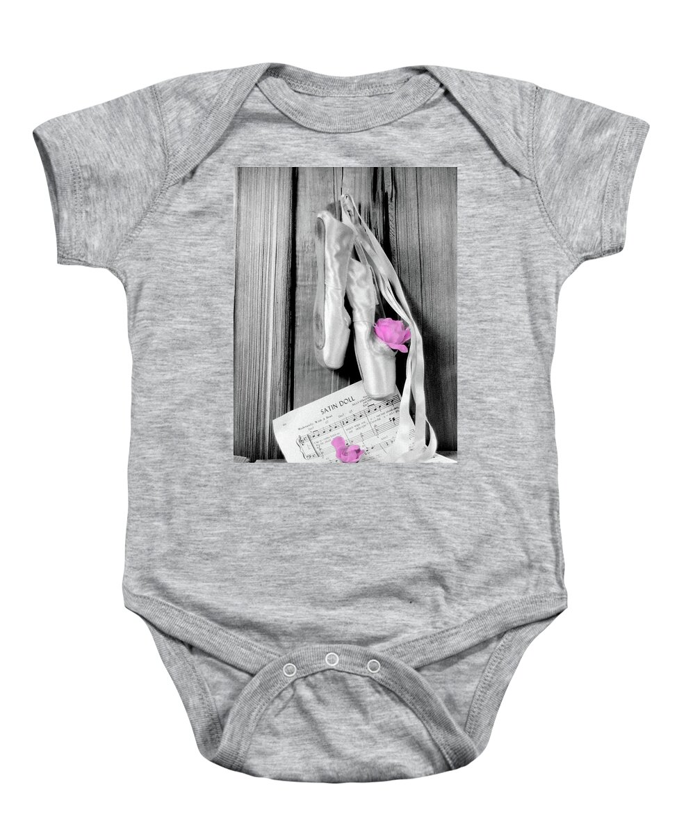 Ballet Baby Onesie featuring the tapestry - textile Ballet Shoes 2 by Richard Stedman