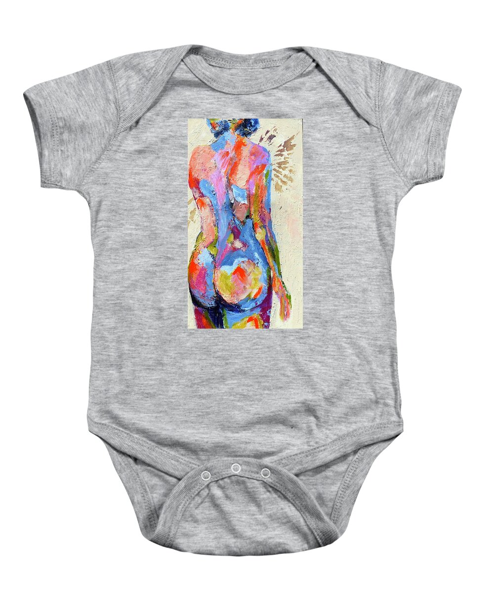 Figurative Baby Onesie featuring the painting Barely There by Sharon Sieben
